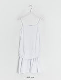 Garta Shirring Layered Sleeveless One Piece