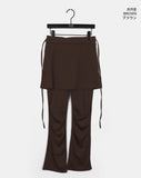 Surfit pin tuck boot cut skirt pants
