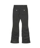 Shirring bootscut pants