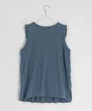 Cuzed Frill Shirring Embossed Sleeveless