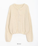 Icon Hairy Wool Round Cardigan