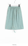 Garden Glossy String Banding Midi Skirt