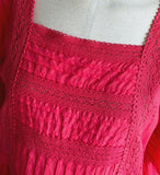 Abel Square Punching Lace Blouse