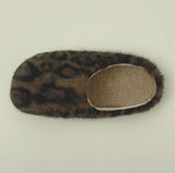 Winter Full Lining Fur Leopard Fur Slippers