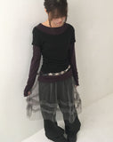 Tenro Short Sleeve Color Matching Round T-Shirt
