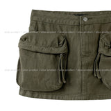 utility three-dimensional pocket mini skirt