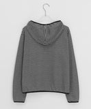 Sannive Stripe Hood Long Sleeve Tee