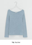 Copit Stripe Knit Long Sleeve Tee
