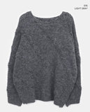Nahi Boucle Loose Round Neck Knit