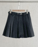 Laren Pleated Mini Skirt (Belt set)