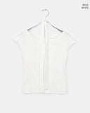 [Strap SET] Kinble Slim Fit Striped Cap Sleeve Off-Shoulder T-Shirt