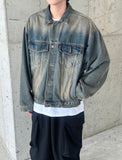Worked denim jacket