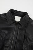 Superior loose leather jacket