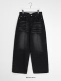 [unisex] Puts Washing Denim Wide Pants