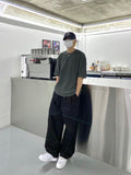 Folded Line Cotton Pants