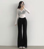 High-quality spring to fall bootcut banding pants