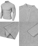 Berute Ribbed Half-zip Muscle Fit Knit