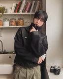 Mood Knit Color Matching High Neck Jacket