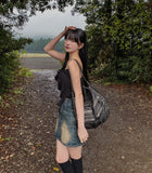 [U-DENIM/Special Product] Keto Washing Denim Mini Skirt