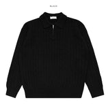 Keef Twist Half Zip Up Collar Knit