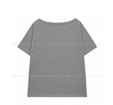 Vent Star Vintage Loose Fit One Shoulder Short Sleeve