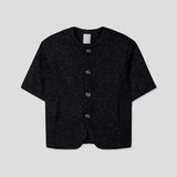 Avek tweed short sleeves jacket