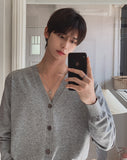 Rodent Basic V-neck Knit Cardigan