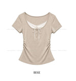Alice Layered Button Short Sleeve