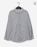 Noki see-through check oversized fit shirt