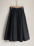 Marzel Pearl Wool Brushed Flare Skirt