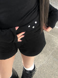 Ferro Studded Eyelet Belted Shorts