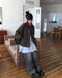 Enon Brush Wide Denim Pants