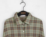 Uter Check Boxy Overfit Vintage Long Sleeve Shirt