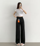 Summer Cooling Linen Cotton Wide Back Banding Pants