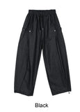 Diepin snap balloon denim pants
