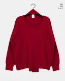 Culti V-Neck Off-Shoulder Muffler Knit Set