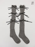 E-shot Balletcore Ribbon Ribbed See-Through Nnee Socks