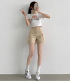 Pocket Cargo Feminine Cotton Shorts