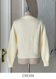 Evely Ribbon Round Knit Cardigan