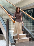 Mizel Pintuck Long Pleated Skirt