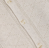 Ropi Punched Linen Knit Cardigan