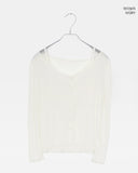 [SET] Bento Basic See-Through Sleeveless Cardigan Set