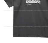 London Silver Print Semi-Crop Short Sleeve