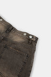 Heart vintage cropped bermuda denim pants
