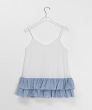 Kimiha Check Frill Layered Sleeveless