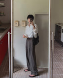 Crudy wrinkle check shirt