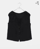 Linda Check Pintuck Ribbon Frill Blouse