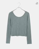 Mur Flower Pattern Round Neck Long Sleeve T-Shirt