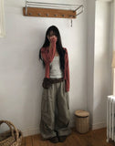 Karok Two-Pintuck Cargo Wide Pants