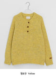 Genif Raglan Round Button Knit